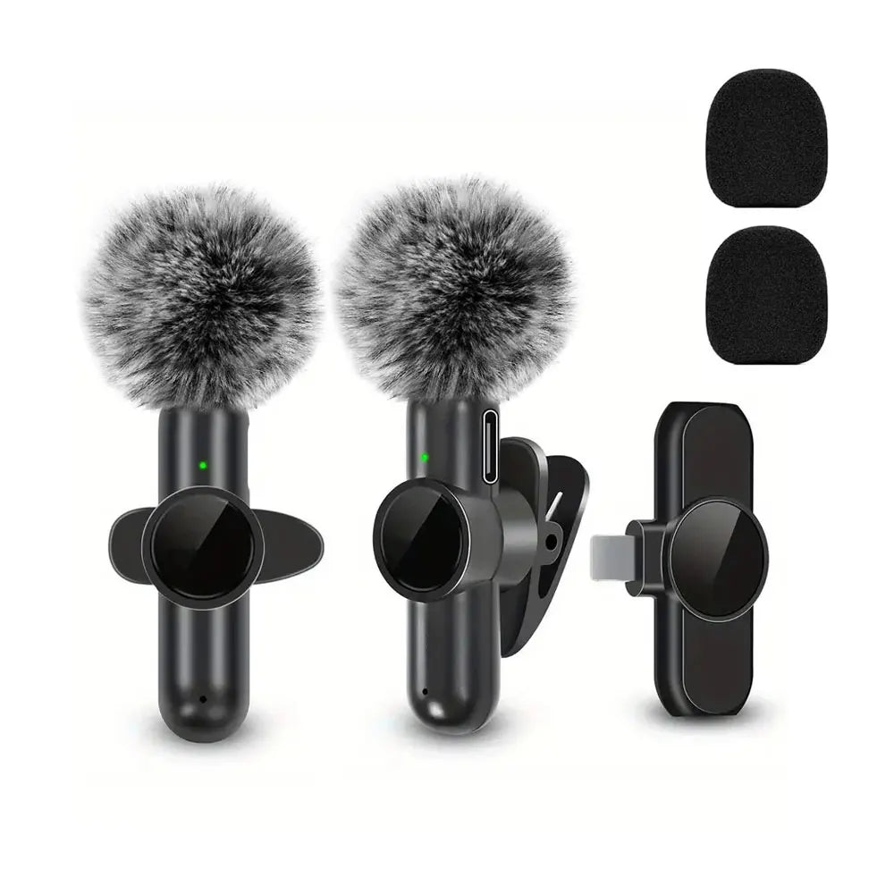 Wireless Lavalier Microphone – Mini Clip-On Mic for Live Streaming & Video Recording