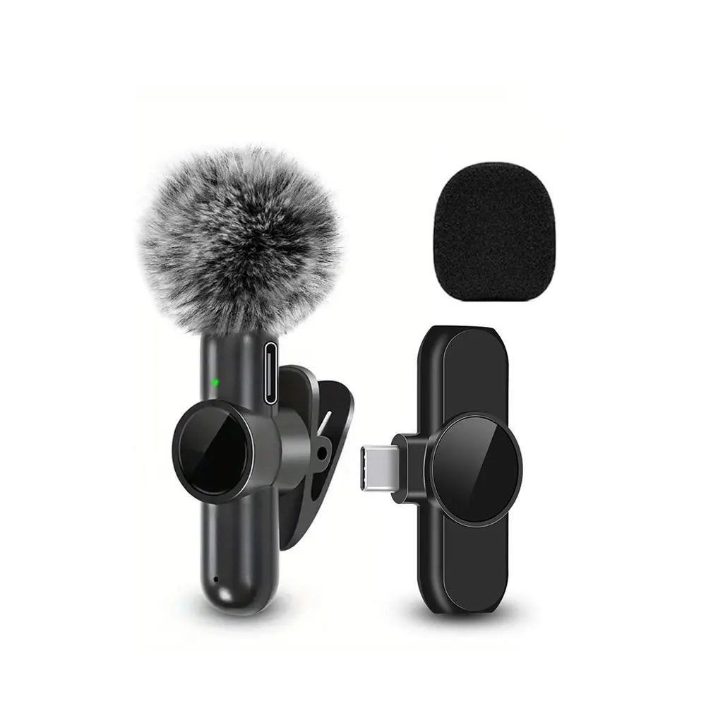 Wireless Lavalier Microphone – Mini Clip-On Mic for Live Streaming & Video Recording