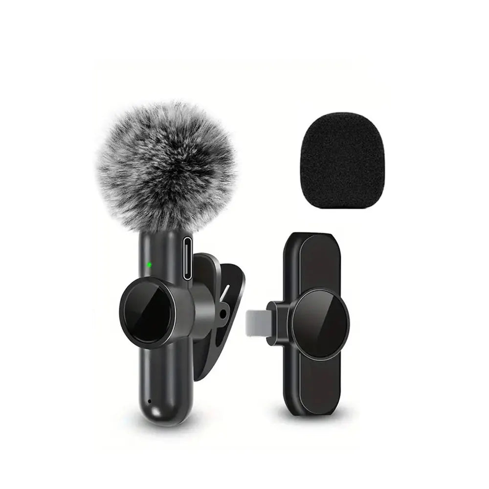 Wireless Lavalier Microphone – Mini Clip-On Mic for Live Streaming & Video Recording