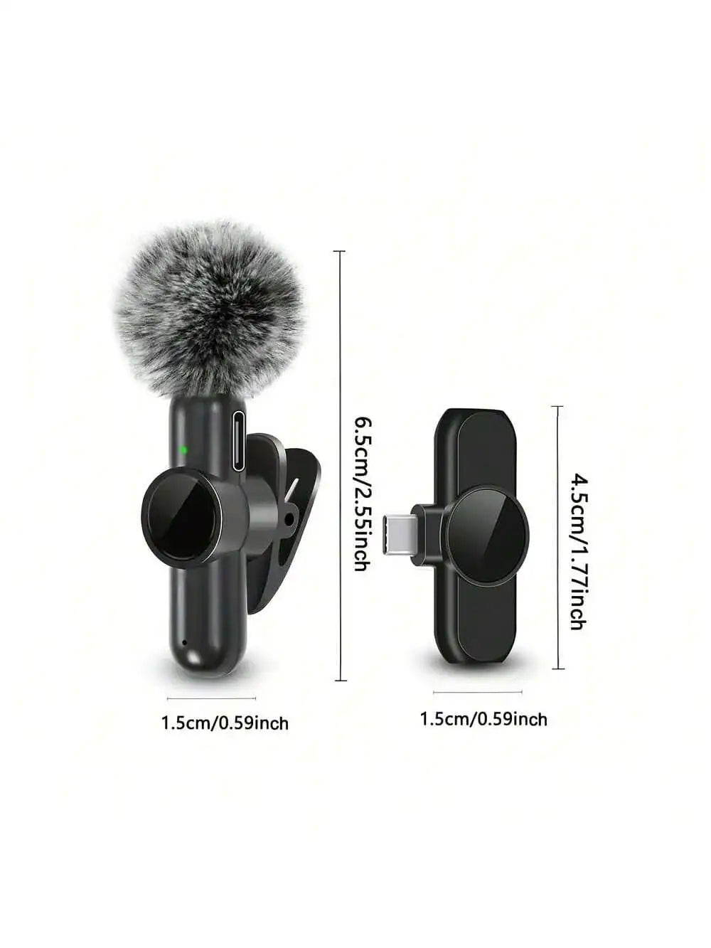 Wireless Lavalier Microphone – Mini Clip-On Mic for Live Streaming & Video Recording